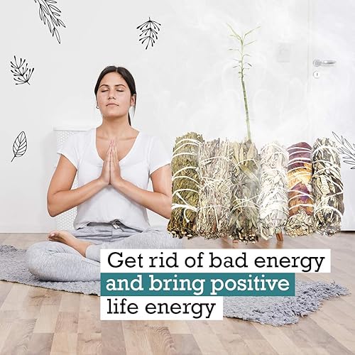 Miniatura 5 de Kit de manchas con 6 paquetes – Kit de recambio con barra de mancha de salvia azul, palo de manchas de lavanda, palo de yerba santa, palo de manchas