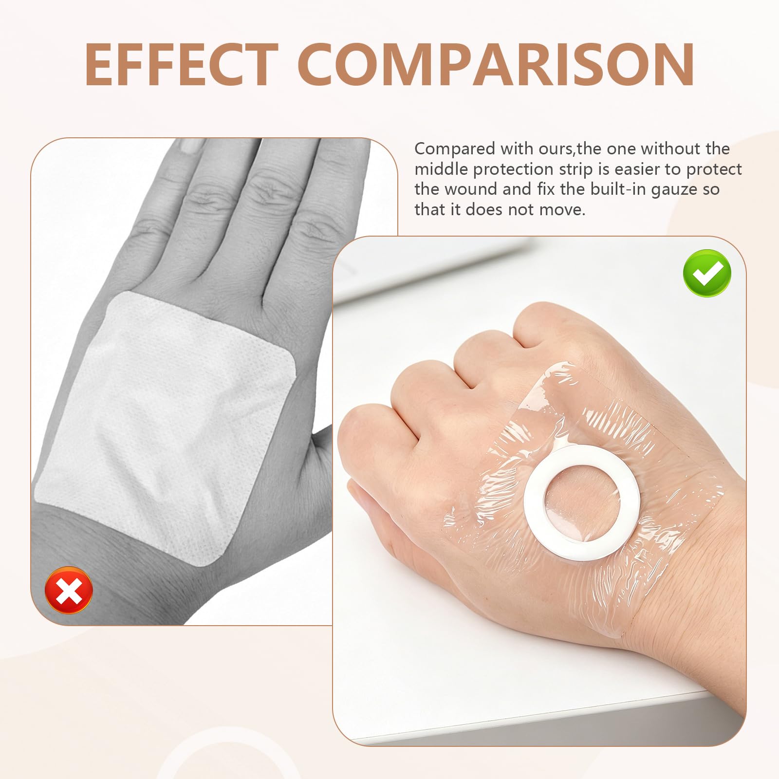 20 Unidades Apositos Adhesivos Impermeables Grandes Tiritas Resistentes Al Agua Apósitos Resistentes Al Agua Tiritas Grandes Apósitos Para Heridas Vendaje Cinta Adhesiva Herida 7.5 X 7,5 Cm 7 X 7 Cm
