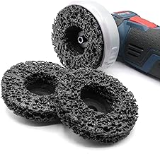CSD Non Woven Blue Purple Black Coarse Cleaning Disc Diameter 76 x 10 mm Nylon Nonwoven for Stainless Steel Rust Metal Steel Cordless GWS PWSA Bosch BTI Parkside (Black)
