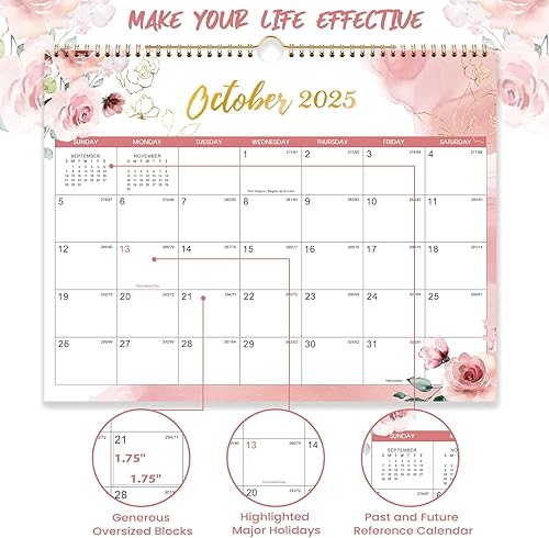 Miniatura 5 de Tersus Calendario de pared 2024  Calendario mensual 2024 de enero de 2024 a diciembre de 2024, 14.8 x 11.6 pulgadas, bloques diarios con fechas