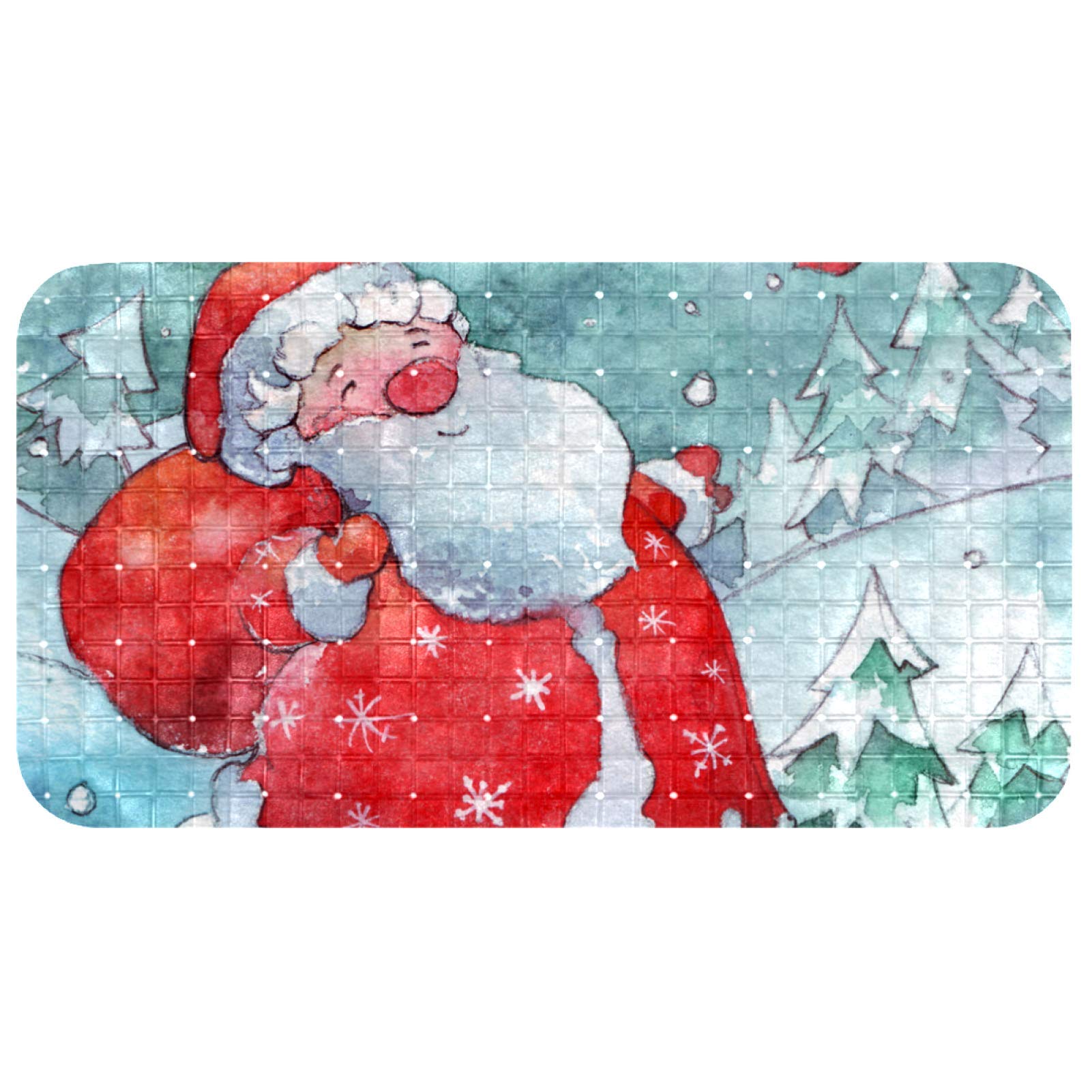 Tapis de salle de bain Père Noël pour décorer votre intérieur en hiver