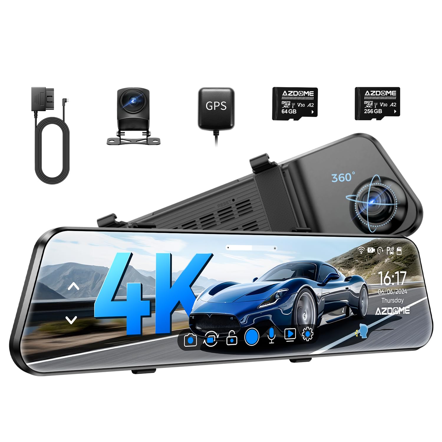 Azdome Pg18s AZDOME PG17 4K 12 Rear View Mirror Camera With Nigeria