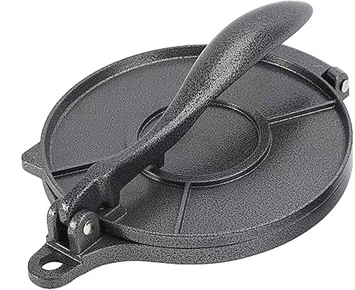 Prensa de tortilla de aleación de aluminio, máquina flapjack, máquina de crepé, tortillas de aluminio fundido, tortitas caseras con 50 papel Negro