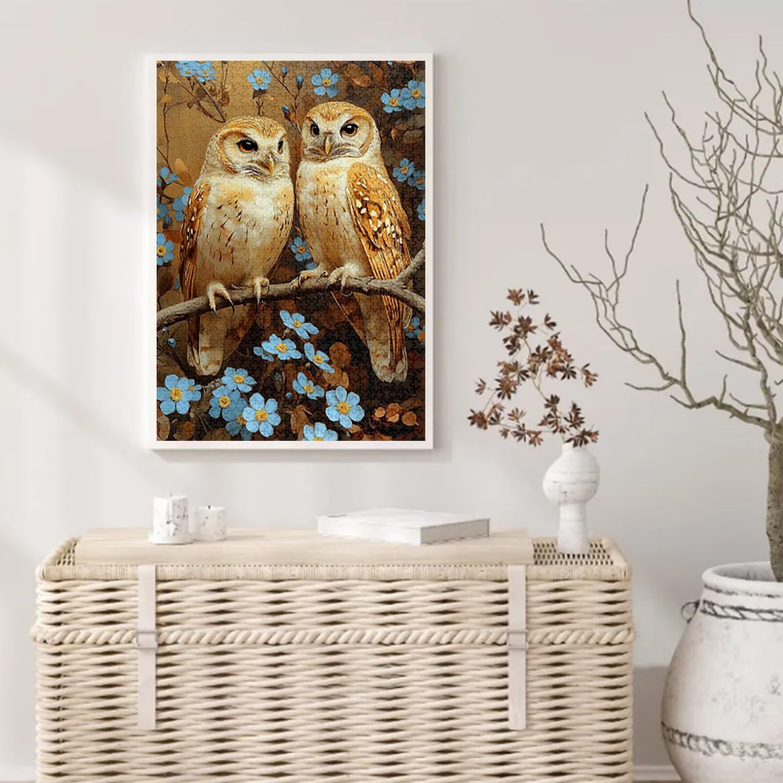 Model740 puzzle z motywem sowy, 2000 części, duże puzzle, plakat z drewna, kreatywny zestaw dla dorosłych, pudełko prezentowe, opakowanie do dekoracji ściennej, do salonu, prezenty dla mężczyzn, 100 x