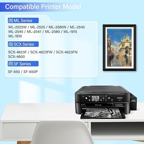 Miniatura 2 de SuperInk Cartucho de tóner de repuesto compatible para Samsung 105 MLT-D105L 105L MLTD105L Uso con impresora Samsung ML-2525 ML-2525W ML-2545