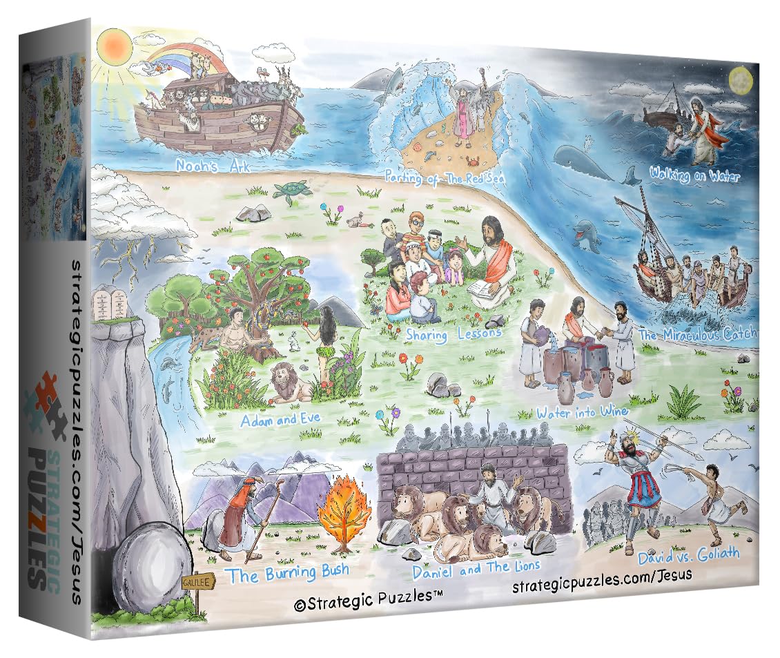 Bible Puzzle | Jesus Puzzle | Biblical Story Jigsaw Puzzle, 500 Pieces, Illustrated Scenes (Ages 8+)