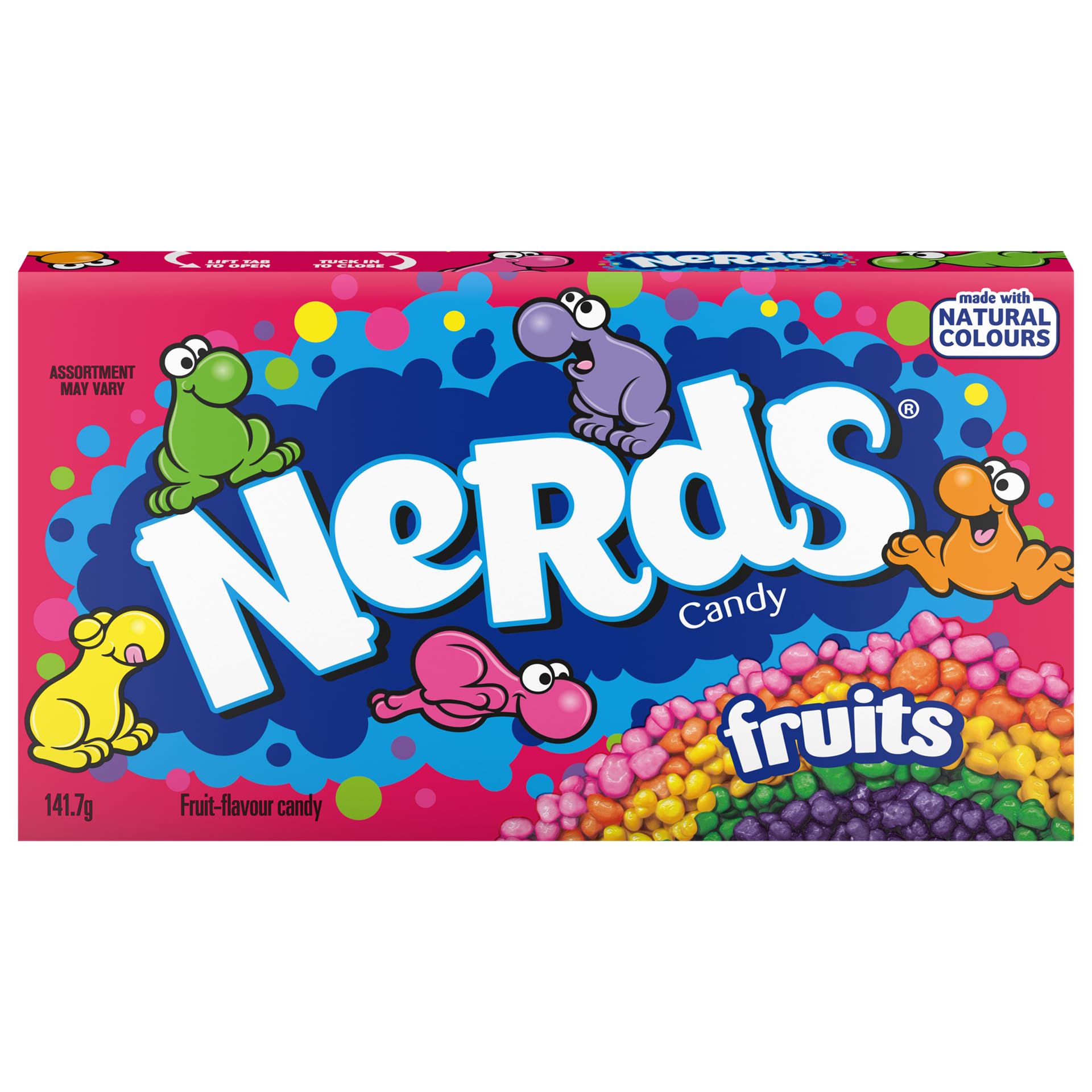 Nerds Candy Fruits VideoBox - Caramelle Fruttate con Ingredienti Naturali - Acide e Croccanti - Senza Aromi Artificiali - Perfette da Condividere - Confezione da 12 Scatole x 141 g