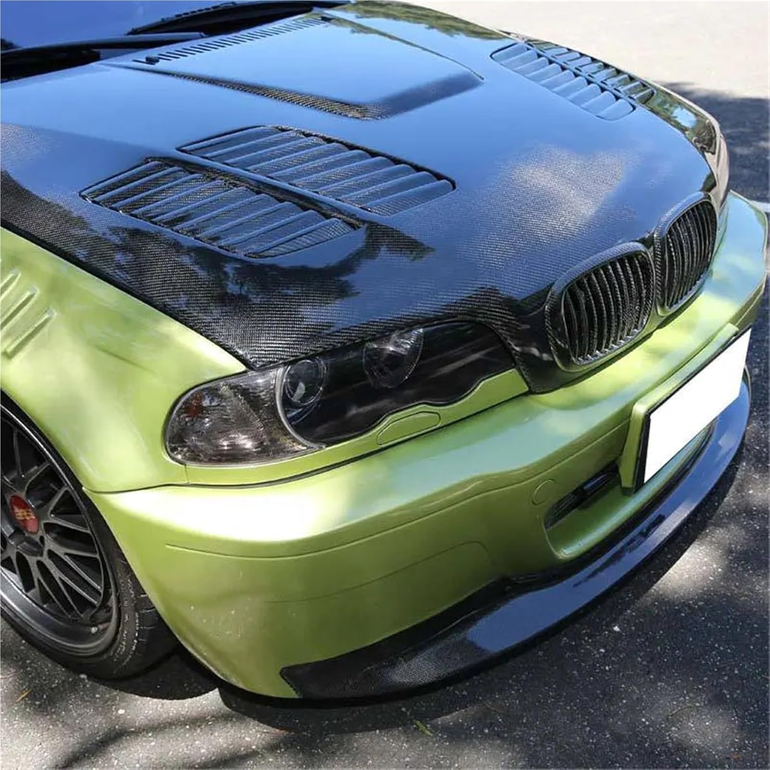 Carbon Fiber Front Engine Hood Bonnet Carbon Compatible With BMW 3 Series M3 E46 Coupe