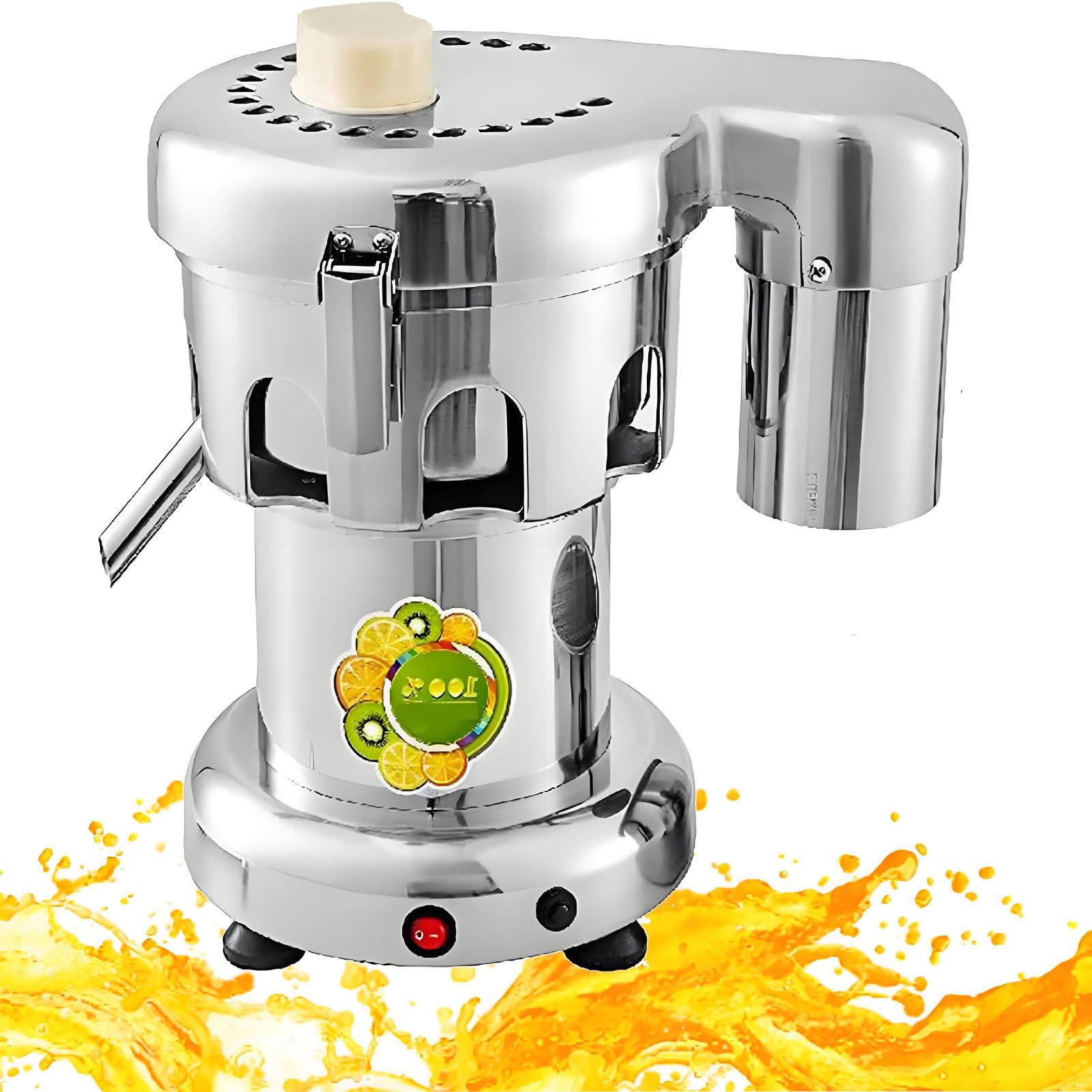 Extracteur de jus Professionnel, centrifugeuse électrique 370 W, Robuste, en Acier Inoxydable, pour Fruits et légumes Entiers, Usage Domestique et Professionnel.