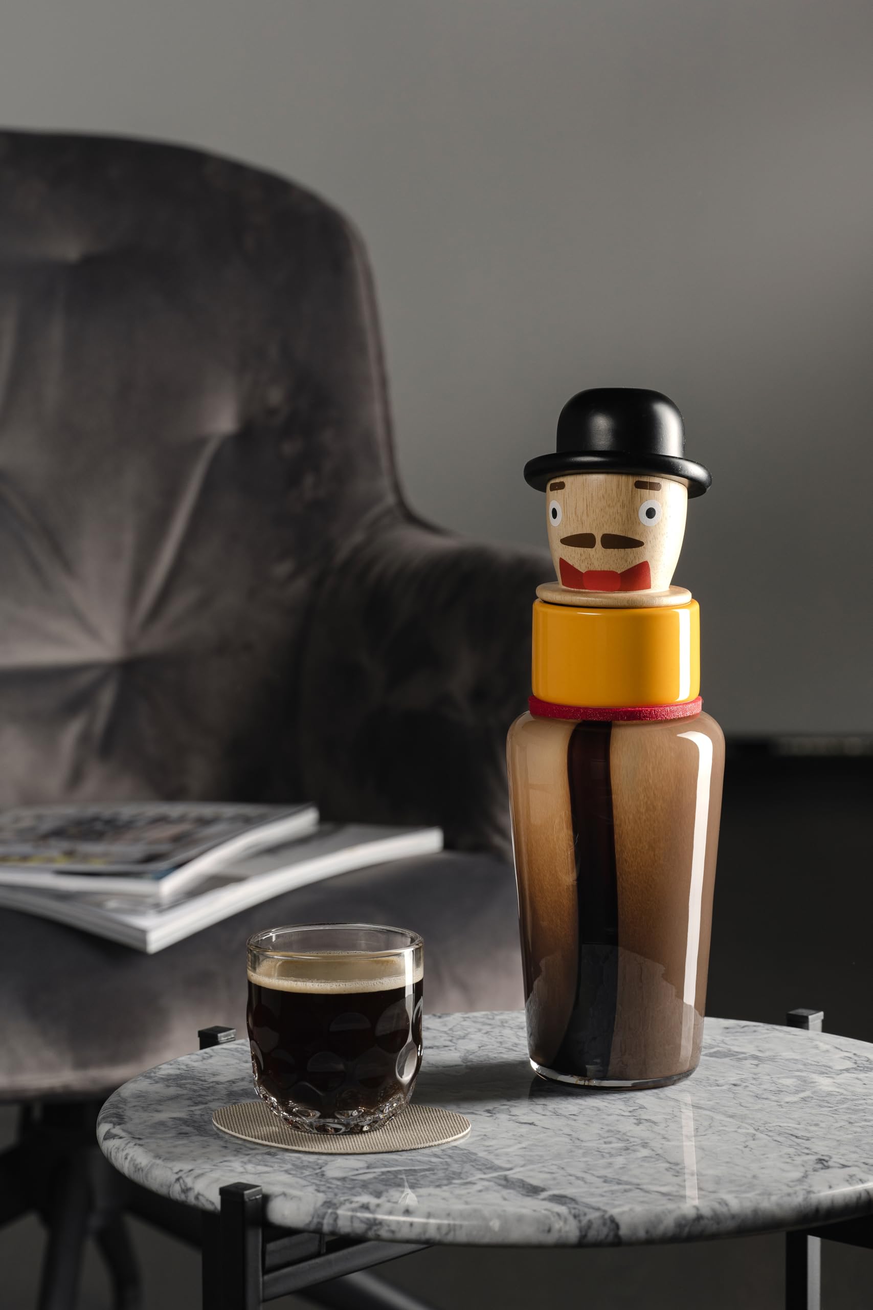 LEONARDO HOME GOCCE Bicchiere da caffè • 2 pezzi • 220 ml • 6 tazze da caffè • Bicchiere da cappuccino per portafiltro • lavabile in lavastoviglie • struttura a goccia • trasparente • Design