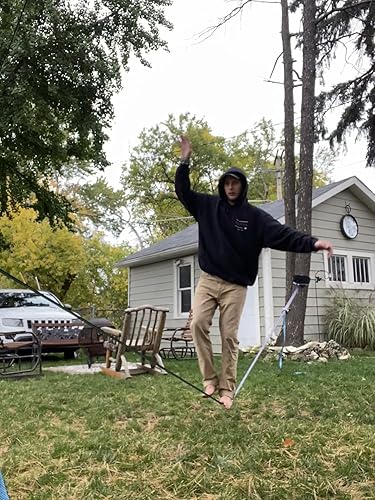 Kit Slackline Per Bambini E Principianti - Cinghia 15m Con Cricchetto - Borsa Inclusa - Foto 5