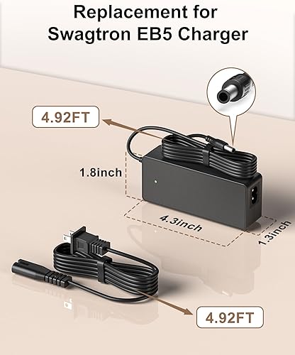 Miniatura 8 de Cargador de 42 V para Swagtron EB7 para Swagtron Elite EB5 EB7 Plus EB5 Pro EB8 Ebike EB-12 EB-11 EB-10 EB-9 36V Electric E Bike Swagcycle SC-1 SC1