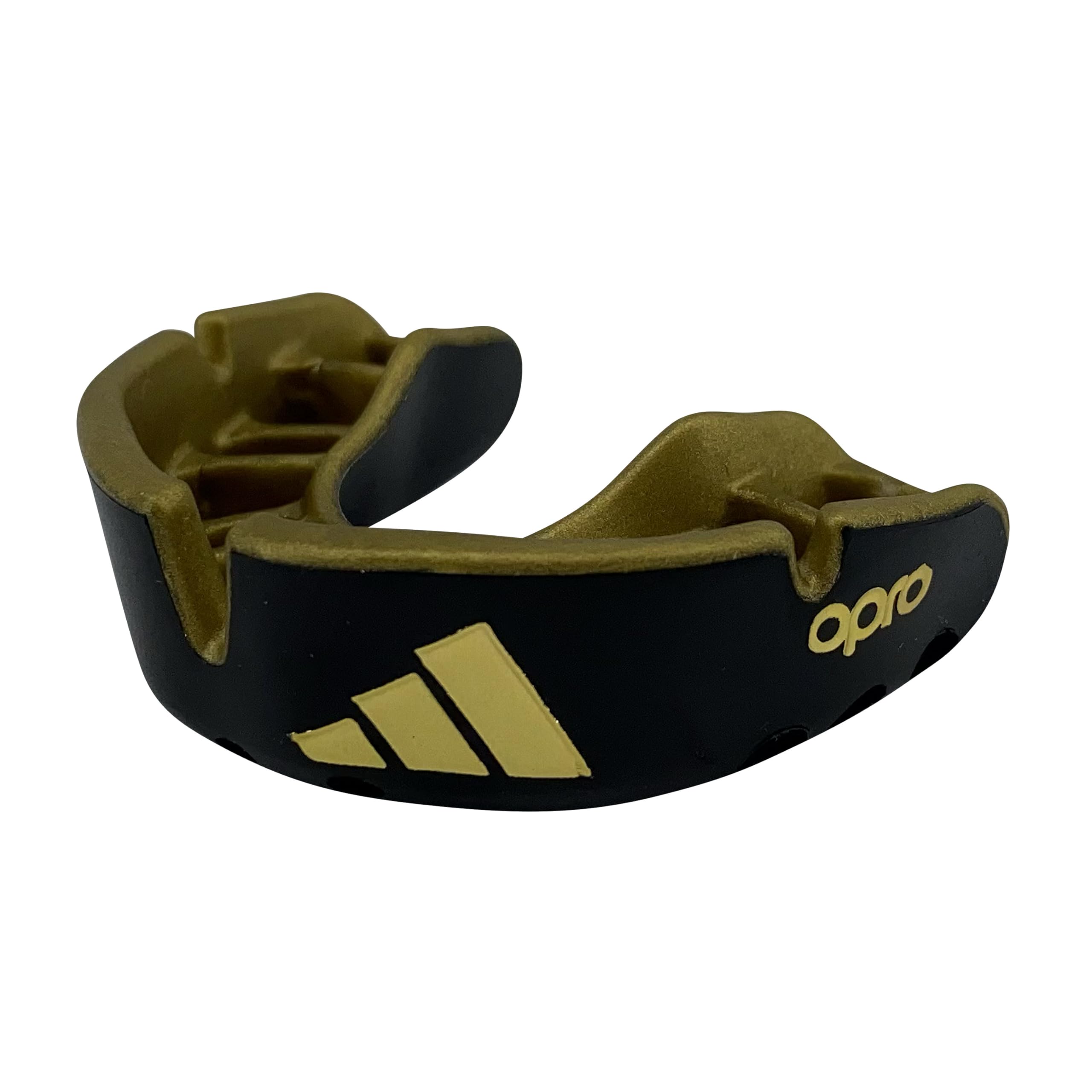 adidas OPRO Gold Mouthguard - CE-Approved Gum Shield, No Latex, Includes a Case & Fitting Device Suitable for Boxing, Rugby, Hockey, MMA, Kickboxing, Muay Thai, and Other Martial Arts, Senior Size