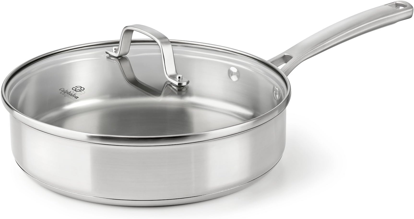 Classic Stainless Steel Cookware Saute Pan, 3 Quart, Silver,2095189