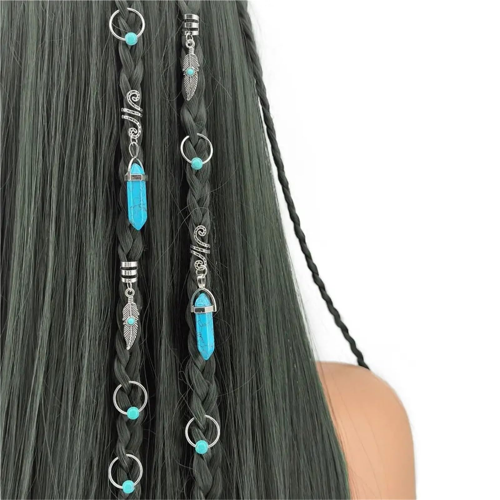 80 piezas anillo for el cabello hueco con estrella y luna