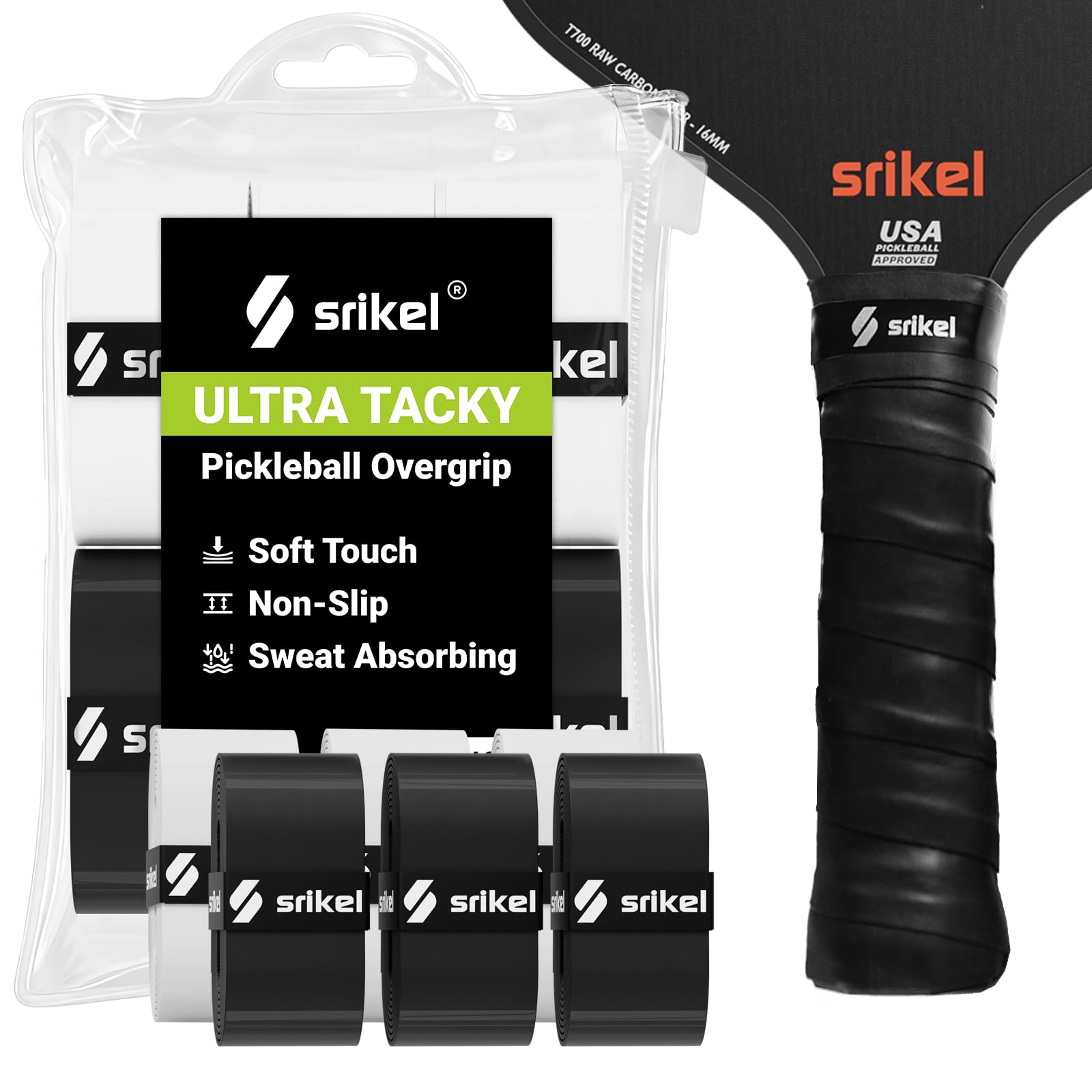 Amazon.com : Srikel Pickleball Paddle Overgrip – Ultra Tacky