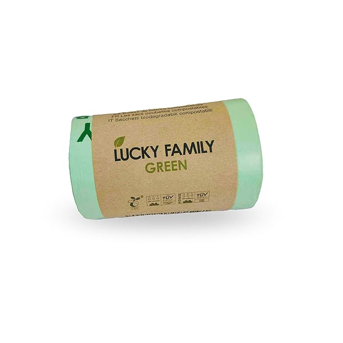 Buy Lucky Family Green Compost Bags for Kitchen Countertop Bin 1.3 up