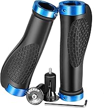 LYCAON Poignées de vélo ergonomiques avec 2 Embouts en Aluminium Extensibles, poignées de vélo antidérapantes pour VTT/BMX/Montagne/Descente/Pliable/Urbain vélo