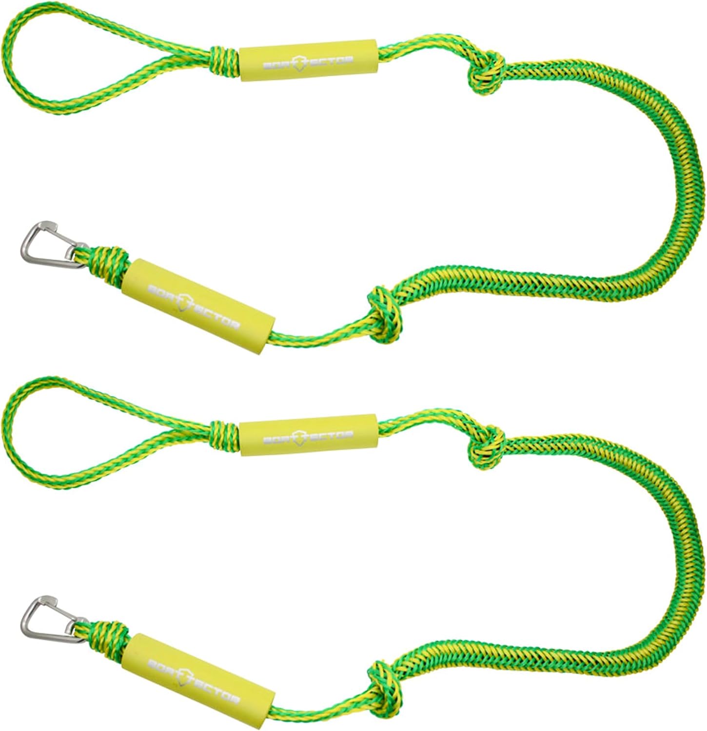 Extreme Max 3006.2574 BoatTector PWC Bungee Dock Line Value 4-Pack - 4', Green/Yellow