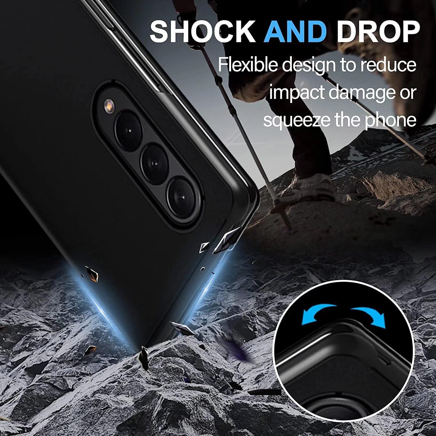 Etui do Samsung Galaxy Z Fold 4, etui z klapką z funkcją stojaka, PC/PU, półprzezroczysty, odporny na wstrząsy, etui ochronne na telefon Samsung Galaxy Z Fold 4, fioletowe