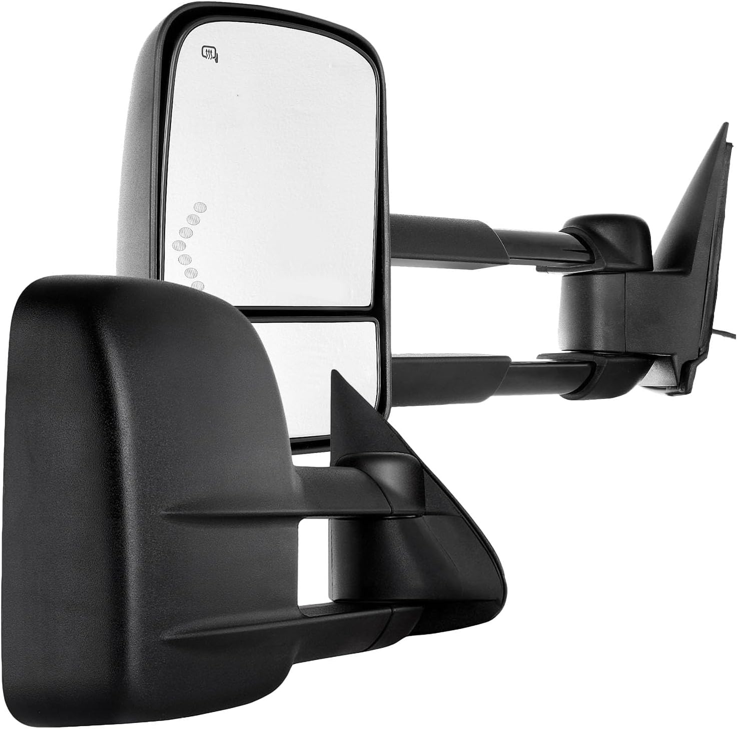 FEIPARTS Towing Mirrors for Chevrolet/GMC Silverado & Suburban — Power Heated LED Turn Signal