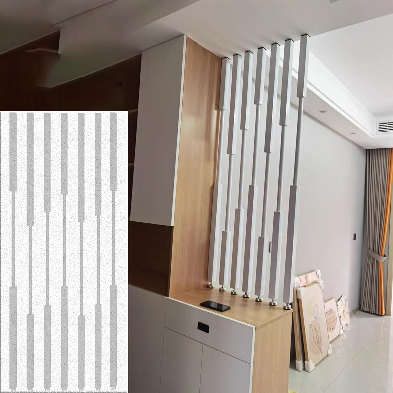 Séparateur d'espace sur mesure en matériaux durables pour chambre