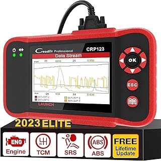 LAUNCH CRP123 Elite OBD2 Scanner-2023 Newest Model Engine/ABS/SRS/Transmission Diagnostic Scan Tool SRS Airbag Code Reader,Lifetime Free Update