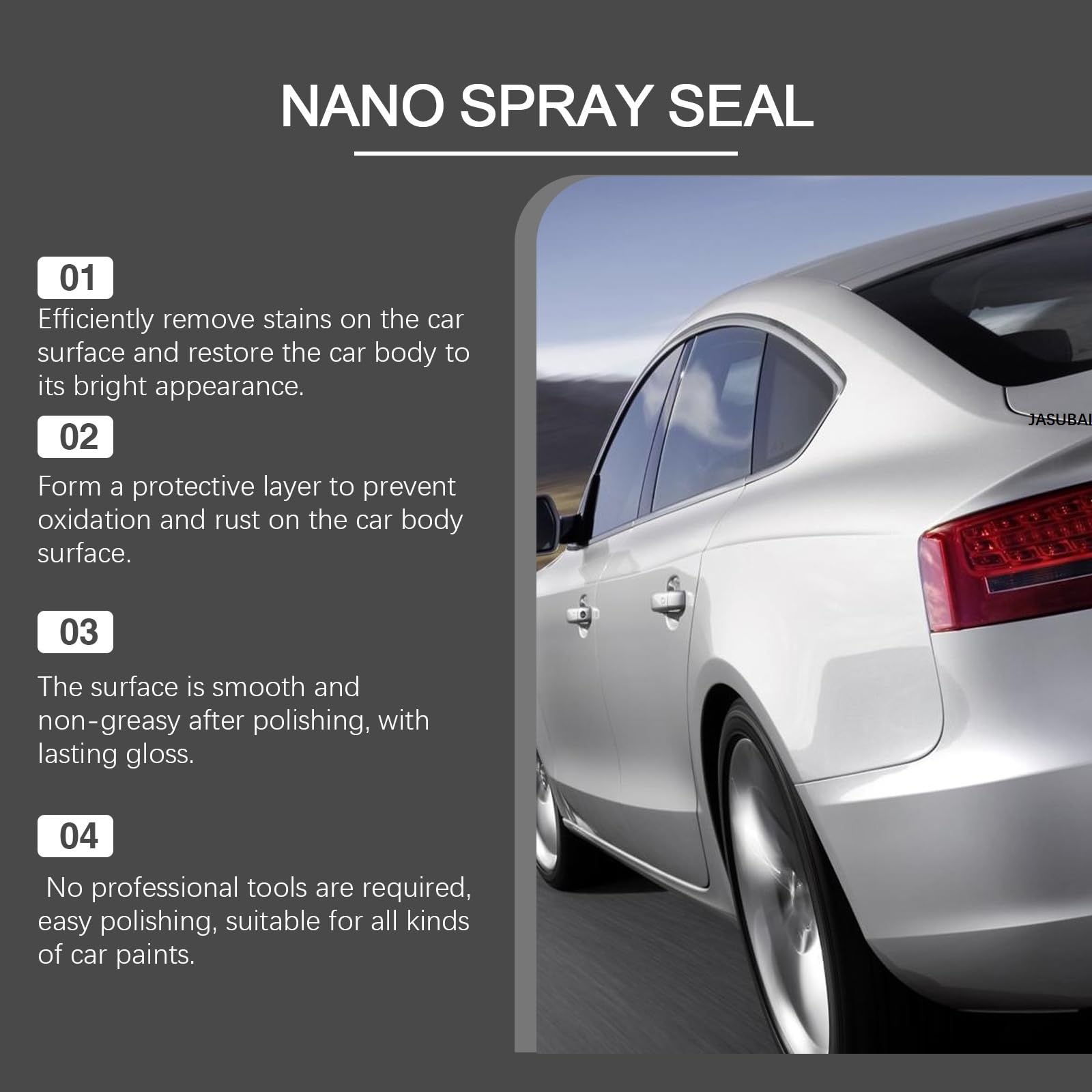 3-in-1-Nano-Keramik-Beschichtungsspray, Nano-Synthetik-Sprühversiegelung fürs Auto, Kratzerentferner und hydrophobe Versiegelung, Sofortreparatur tiefer Kratzer, Glanzschutz ohne Wasserpolitur (6PCS)