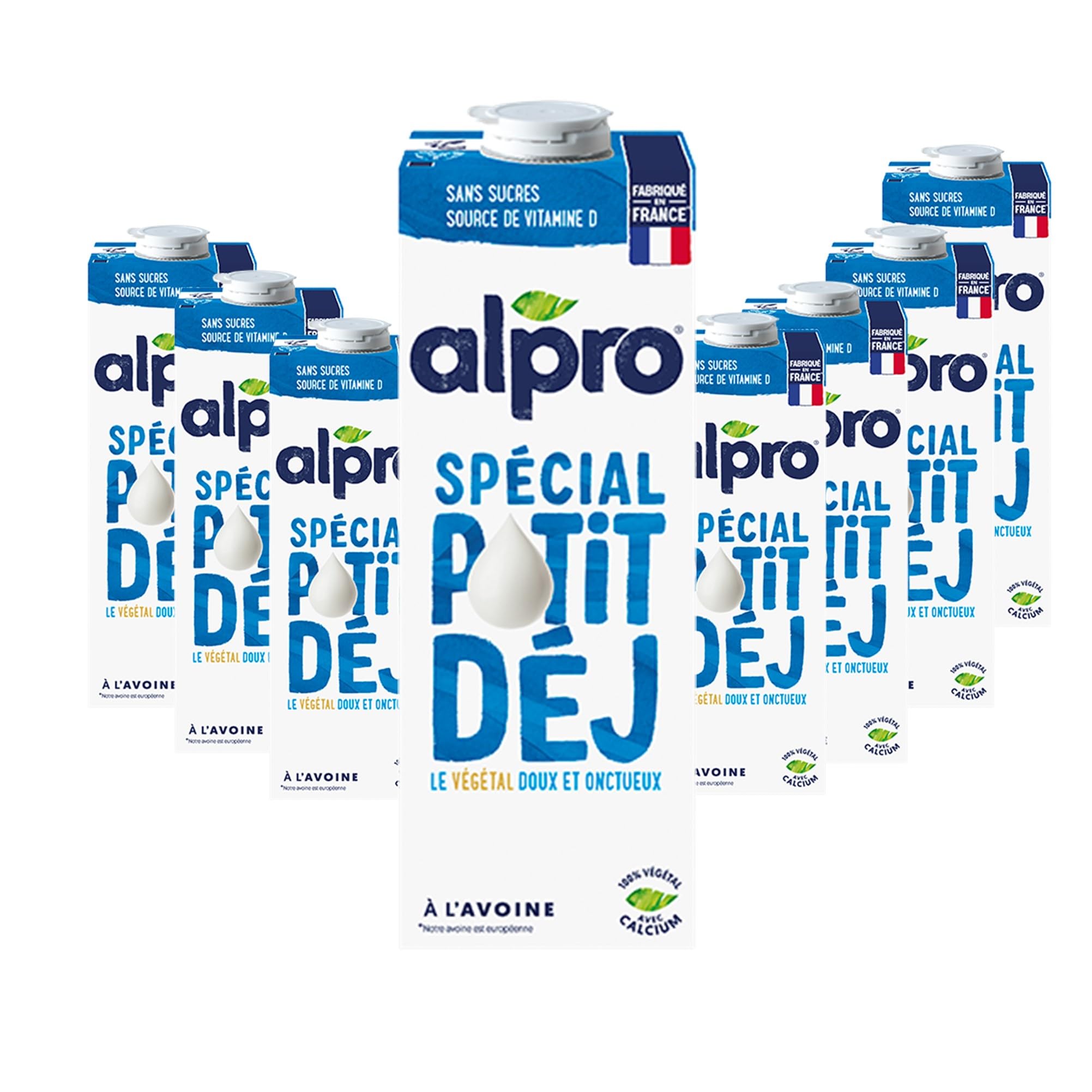 Alpro - Boisson Végétale - Spécial Petit Déjeuner Avoine - 1L - Lot de 8x1L