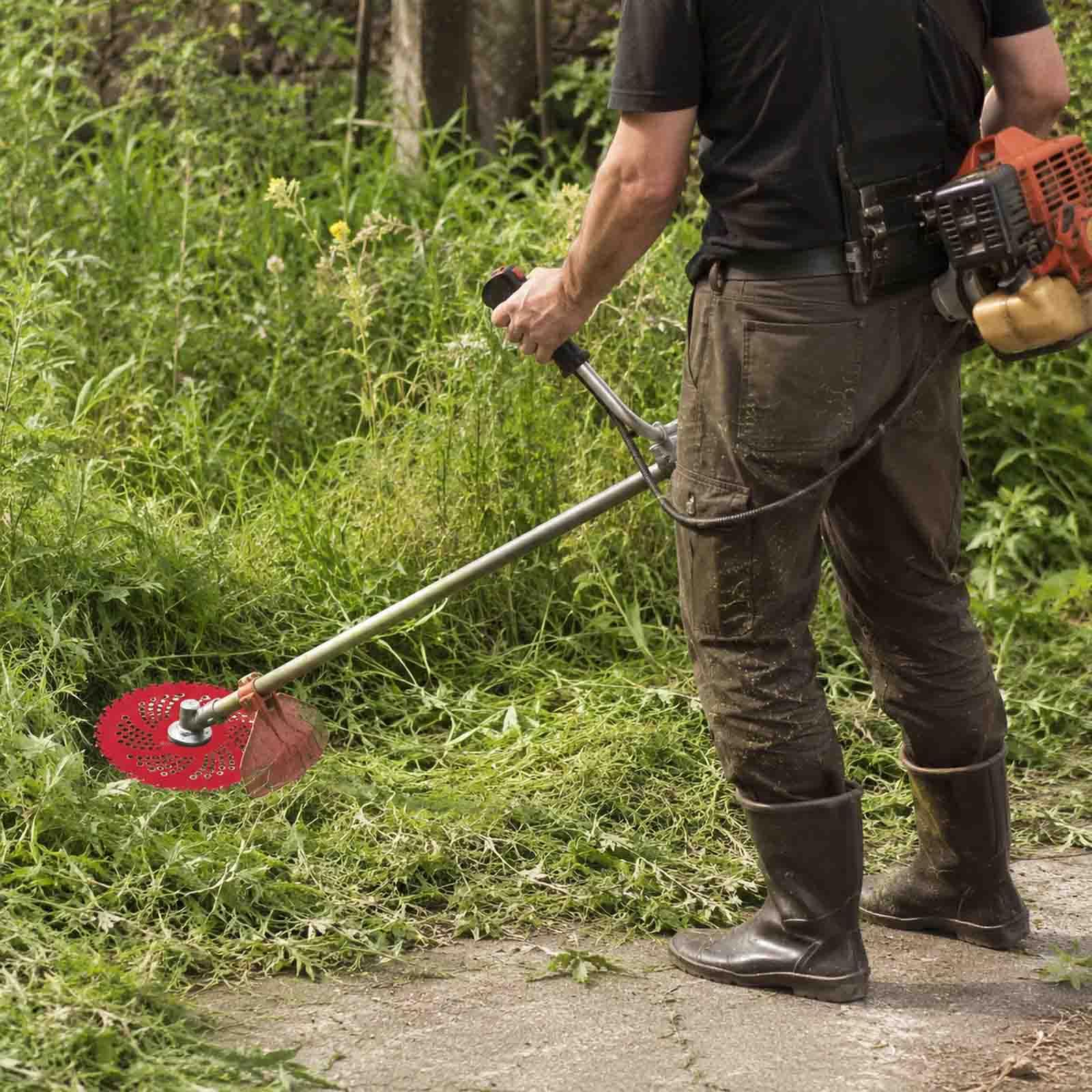 2-pak ostrzy z węglików spiekanych do Oleo-Mac BCH 250 S, ostrza tnące z kompletnym zestawem montażowym do grubej trawy, krzewów i sadzonek, 2 szt