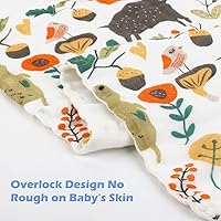 Vista 5 de Maliton - Paquete de 6 paños de muselina para eructos para bebé niña, grandes, 20 x 10 pulgadas, 100 % algodón, absorbentes y suaves, 6 capas, paño
