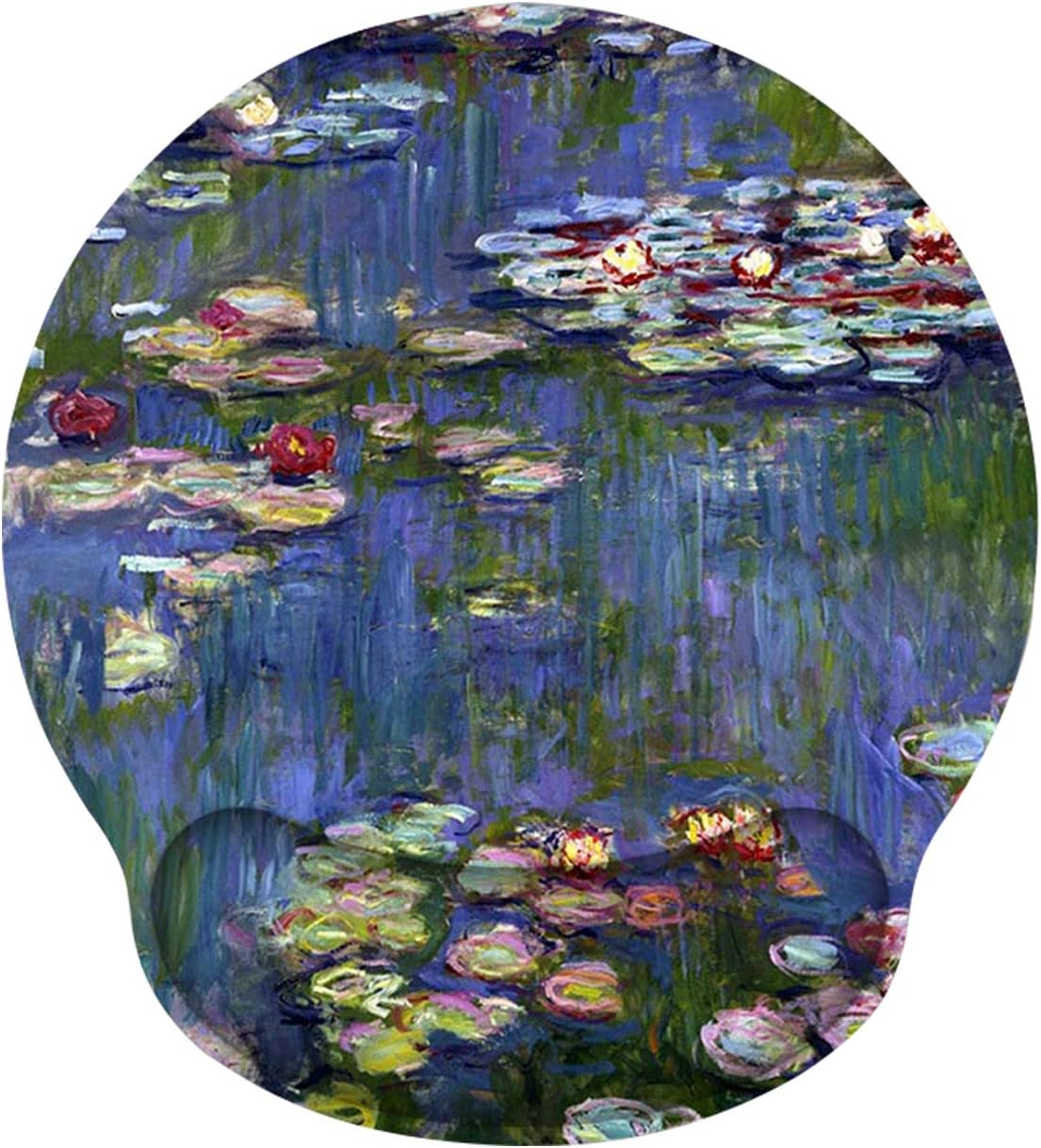 Mouse Pad Wrist Rest Support, ToLuLu Gel Mouse Pads with Non Slip Rubber Base Memory Foam Mousepad, Mouse Wrist Rest Pad for Laptop Computer Home Office Working Gaming Pain Relief, Monet Water Lilies