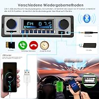 iFreGo Autórádió Bluetooth Kihangosítóval - 1 DIN, 7 Színű Háttérvilágítás, SD/TF/MP3/AUX, FM/AM, Gyorstöltés, 4x60W, Telefontartóval 7