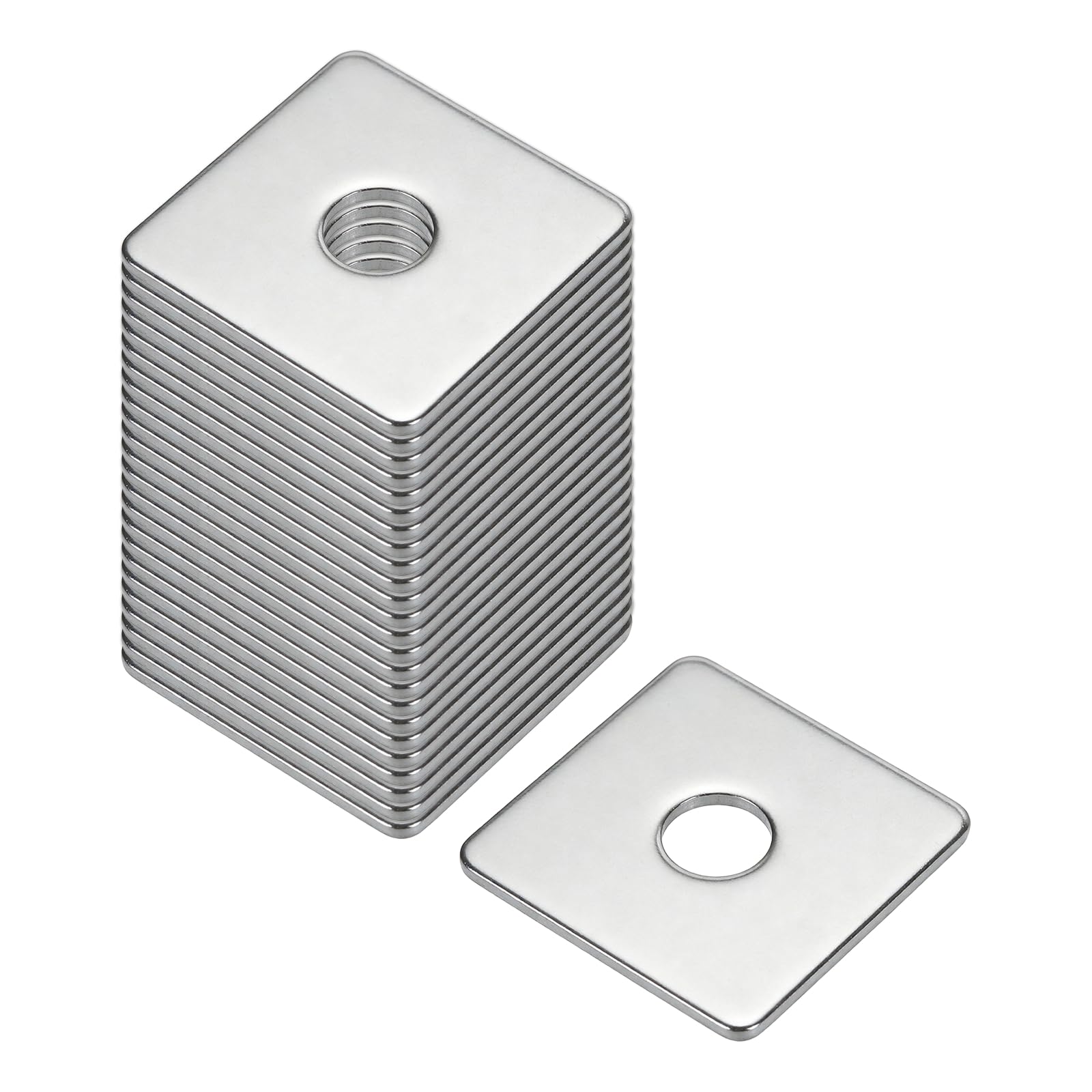 QUARKZMAN Vierkantscheibe 25 Stück M8x40x40x2mm 304 Edelstahl Vierkantplattenscheiben Flachscheibe Abstandshalter Dichtung Für Hardware Befestigungselemente