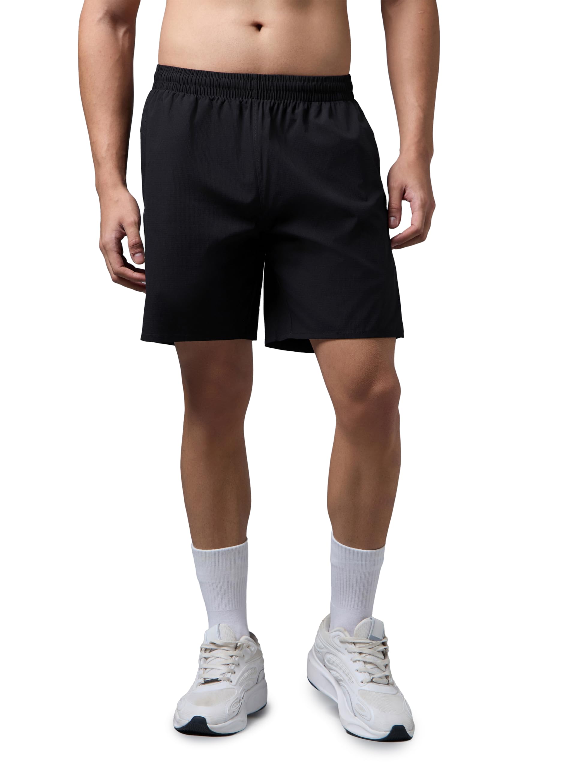 TECHNOSPORT Men's Solid Slim Fit Sports Shorts TS DURAFLEX 4 Way Stretch Quick Dry Breathable Gym Running Training Workout Fitness Activewear-image-20