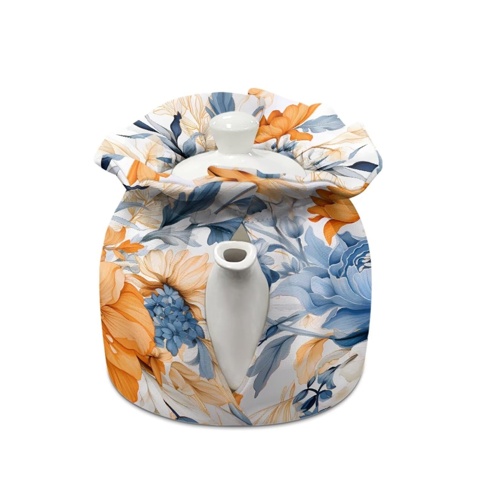 Flashideas Floral Tea Pot Cover Insulation and Keep Warm Teapot Cozies Durable Kettle Protective Portable Easy to Clean Dust Covers for Hotel Restaurant Tea Party
