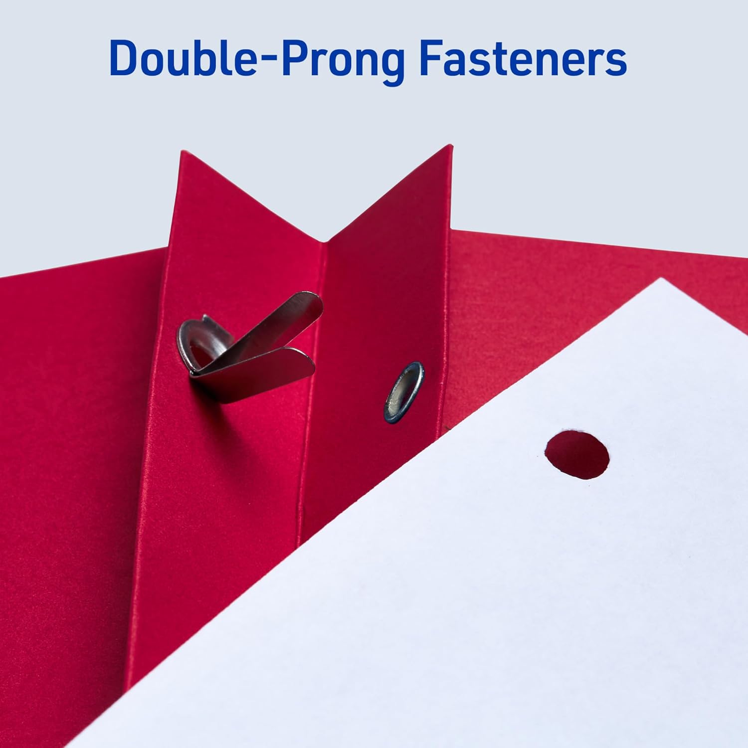 Avery Two Pocket Folders with 3 Prong Fasteners, Holds 70 Sheets, 25 Red Folders (47979)
