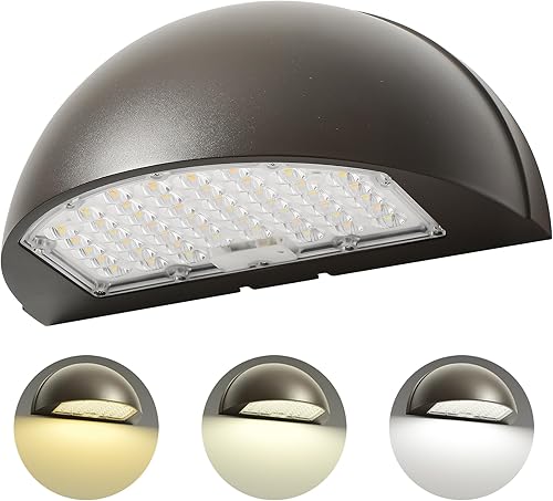 Miniatura 8 de Paquete de pared LED delgado con fotocélula, CCT seleccionable y potencia 30K40K50K, 80W100W120W seleccionable, hasta 15600LM, lente de vidrio