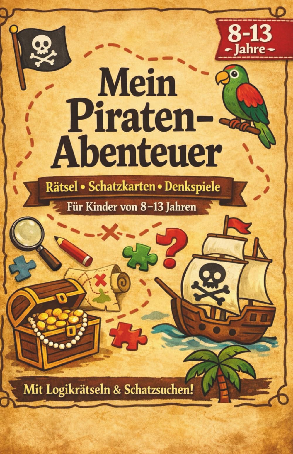 Piraten-Rätselbuch Kinder 8-13 Jahre - Abenteuer…