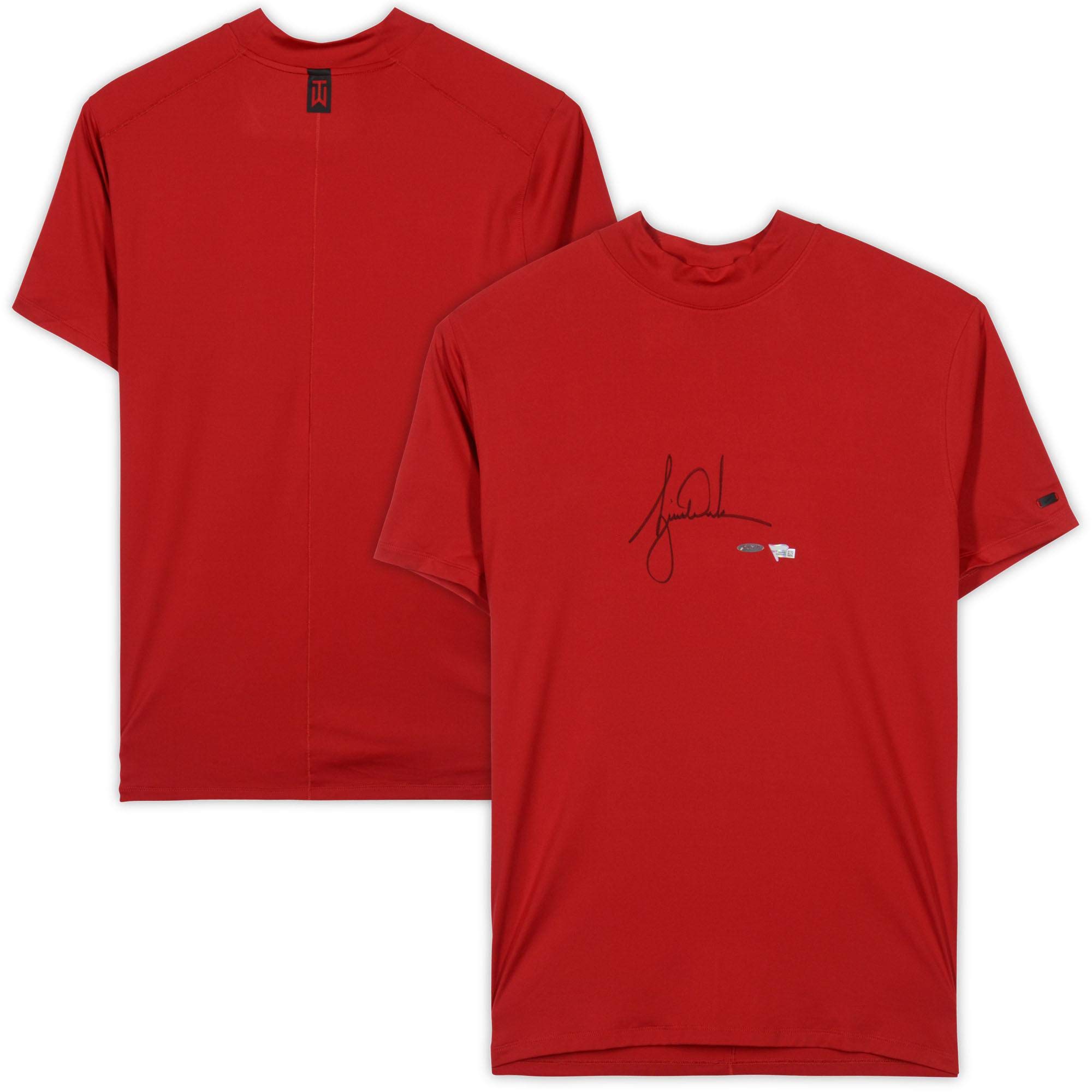Tiger Woods Autographed Red Vapor Mock 