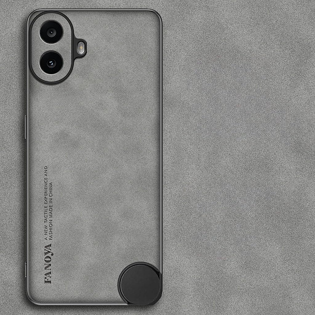 Case for Nothing CMF Phone 1, Imitation Sheepskin Leather Case Matte Bumper [Military Grade Protection] Shockproof phone cover for Nothing CMF Phone 1，Premium Texture Phone Cases (Gray)