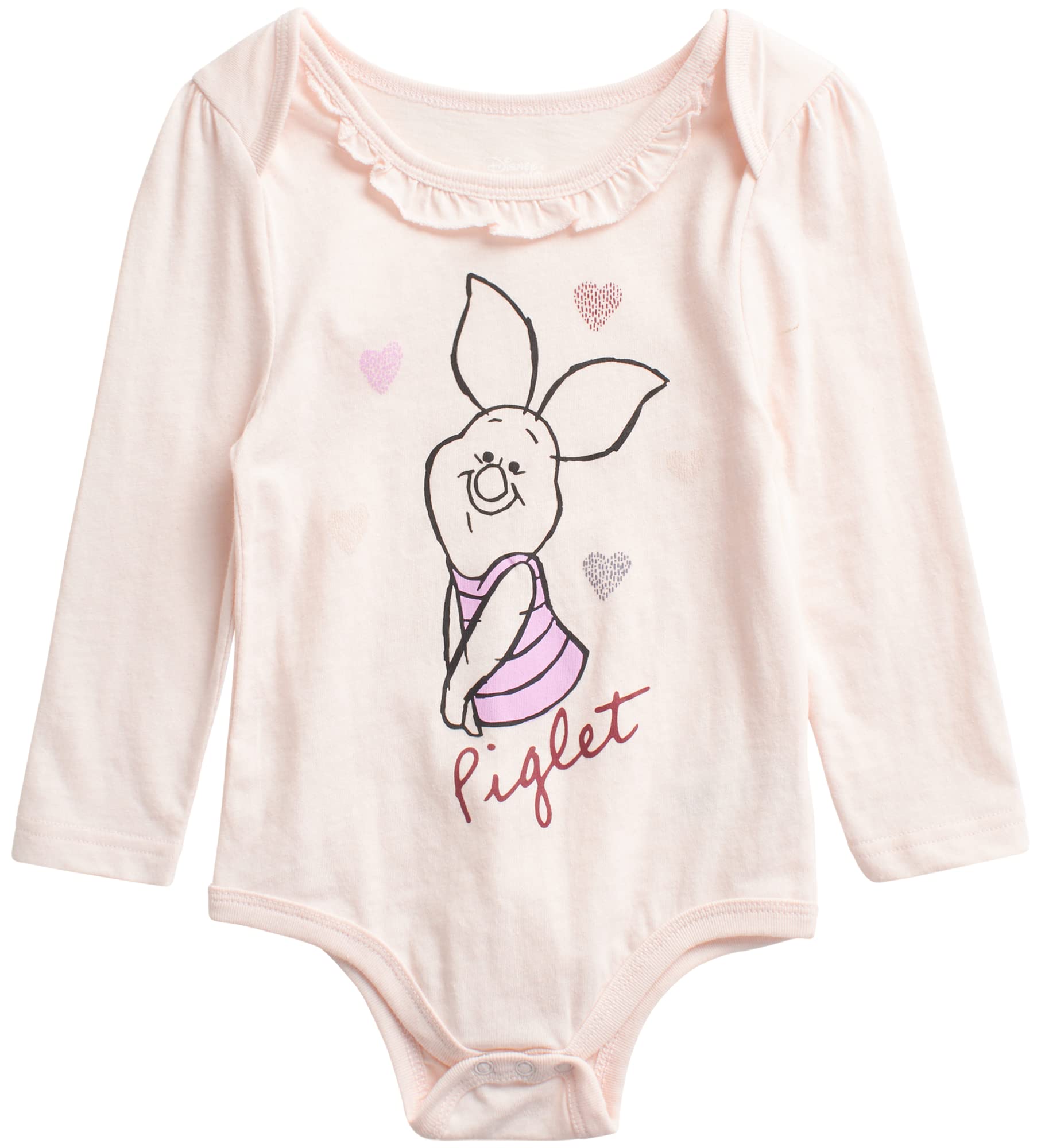 Disney Baby-Set für Mädchen, 3-teilig, Minnie Maus, Bambi, Winnie Puuh Bodysuit, T-Shirt und Sporthose (0-24 Monate)