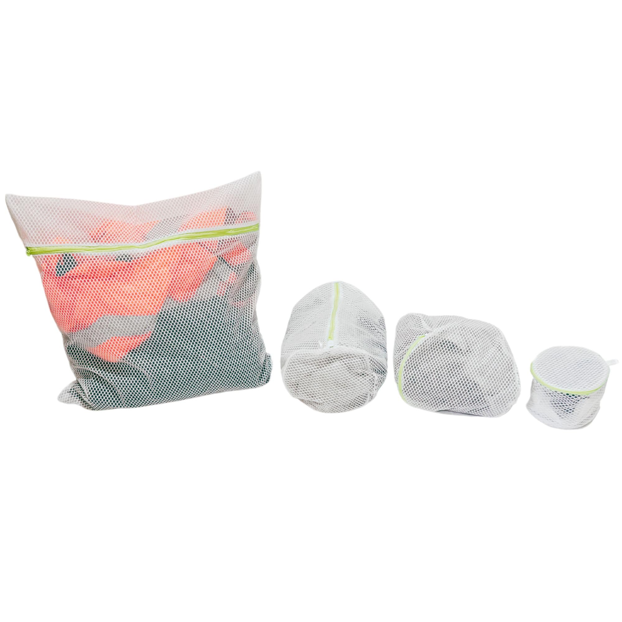 Mesh Laundry Bags Reusable Durable Polyester Washing Machine Bag Pouch Thicken Net Bag For Delicates Blouse Hosiery Underwear Bra Lingerie Baby Clothes (Set of 4 Washing Bags - Image 2