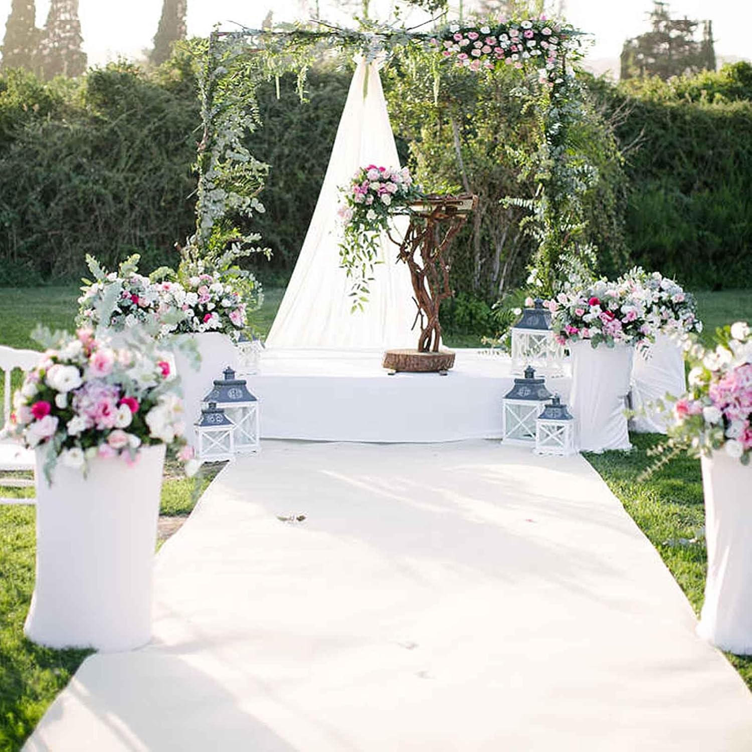 Aisle Decorations for Wedding Ceremony Outside White Carpet Rug Aisle Runners for Indoors Thanksgiving Birthday Party Accessories