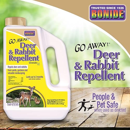 Miniatura 2 de Bonide Vete! Gránulos repelentes de ciervos y conejos, 3 libras, listos para usar, disuaden a los ciervos del jardín, flores y plantas (paquete de 2)