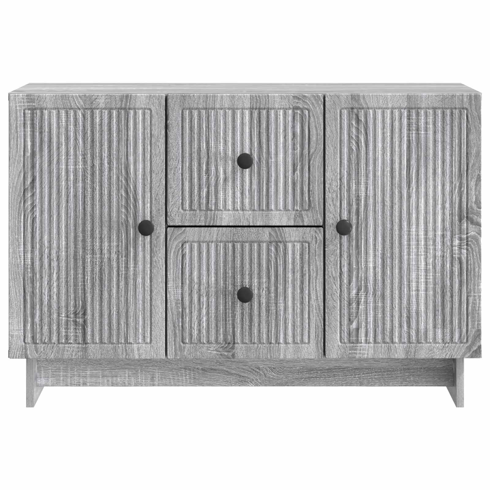 Credenza in Sonoma grigio, 89 x 34,5 x 60 cm, in legno