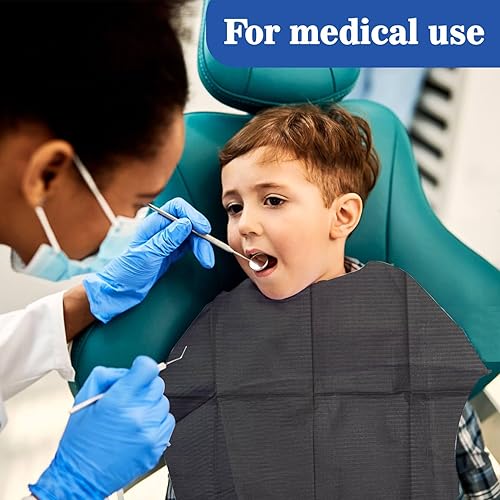 Miniatura 6 de 60 piezas Baberos Dentales Desechables - Baberos Dentales para Dentista, Baberos para Tatuaje, Baberos Negros para Uñas, Toallas, Cubiertas de Mesa,