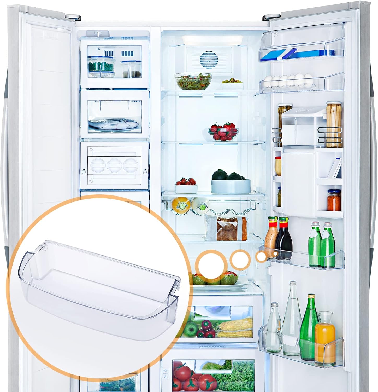 Refrigerator Door Shelf Bin WPW10710203 Compatible with Whirlpool W10710203 W10463668 W10451871