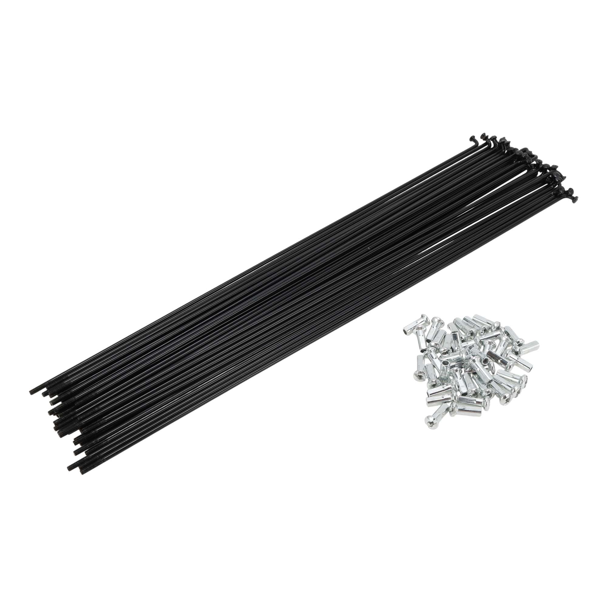 PARSKILO 38 Set 13G Bicycle Spokes 288mm Bike Wheel Spokes Carbon Steel Black