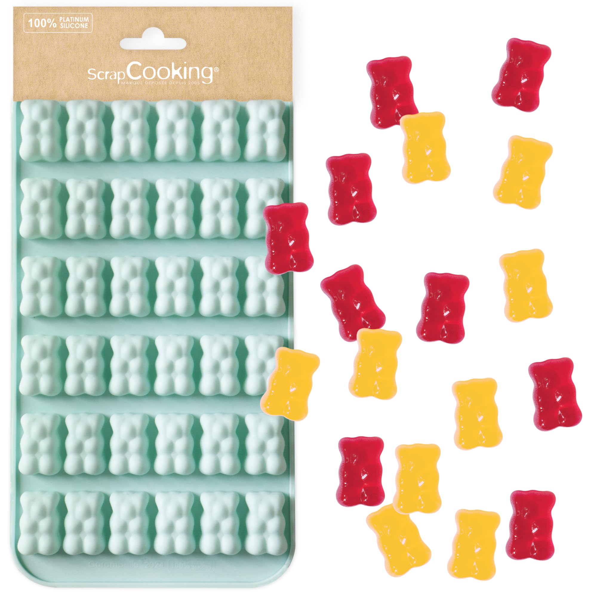 ScrapCooking 6733 Teddy Bear Silicone Baking Mould for Oven and Freezer